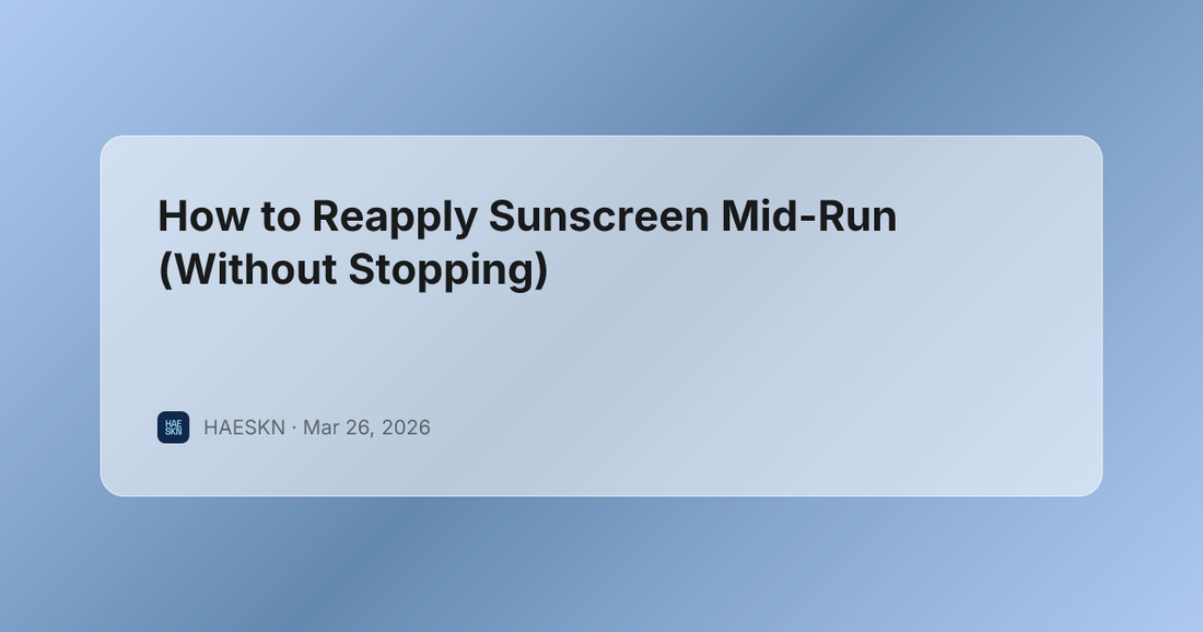 How to Reapply Sunscreen Mid-Run (Without Stopping)